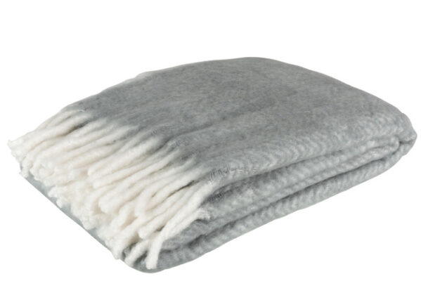 Plaid Alpha Acrilico/Lana Grigio/Bianco