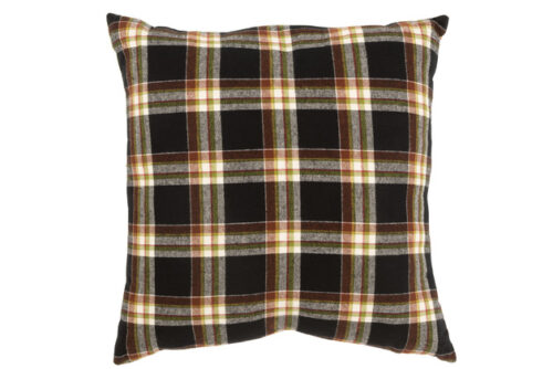Cuscino Quadretti Quadrato Tessuto Nero/Bianco/Beige – Jolipa