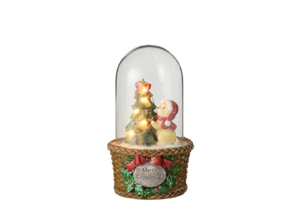 Campana Albero Di Natale + Cane Led Resina Verde - Jolipa - immagine 2