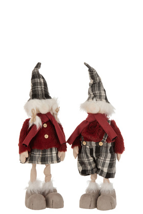 Babbo Natale Tessuto Rosso/Nero/Bianco Small – Jolipa