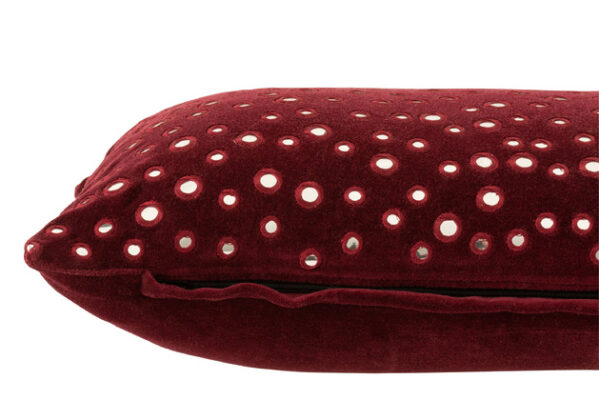 Cuscino Specchio Rettangolare Cotone Rosso/Argento - Jolipa - immagine 3