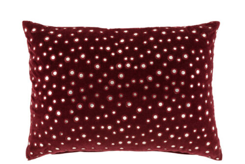 Cuscino Specchio Rettangolare Cotone Rosso/Argento – Jolipa