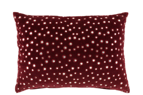 Cuscino Specchio Rettangolare Cotone Rosso/Argento - Jolipa