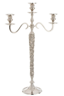 Candelabro 3 Braccia Alluminio/Metallo Argento - Jolipa