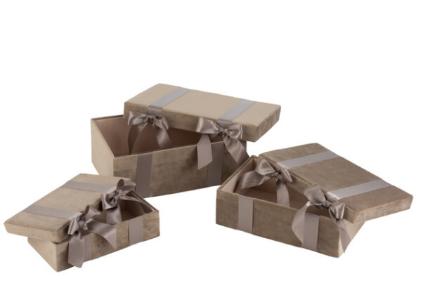 Set 3 Valigie Velluto/Raso Beige - Jolipa - immagine 3