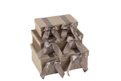 Set 3 Valigie Velluto/Raso Beige – Jolipa