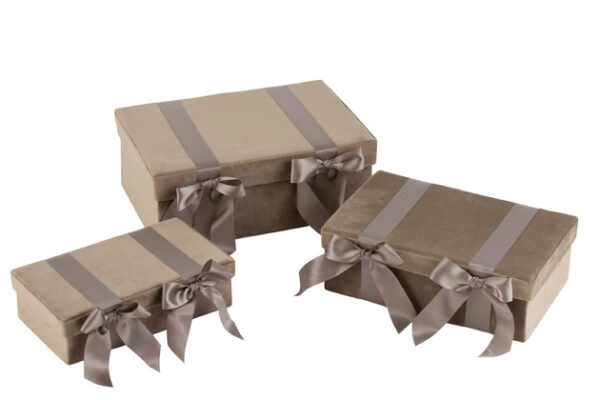 Set 3 Valigie Velluto/Raso Beige - Jolipa - immagine 2