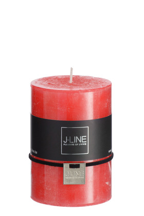 Candela Cilindrica Rosso Natalizio – Jolipa