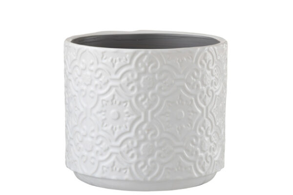 Portavasi Orientale Ceramica Bianco Large - Jolipa
