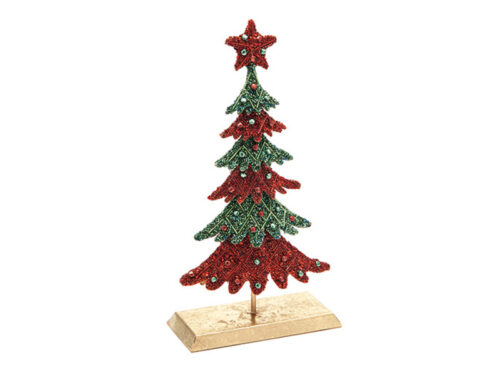 ALBERO PERLINE METAL ROSSO/VERDE/ORO – BRUCO