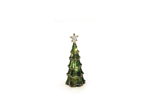 ALBERELLO VETRO NOEL C/LUCI LED A BATTERIA VERDE – BRUCO