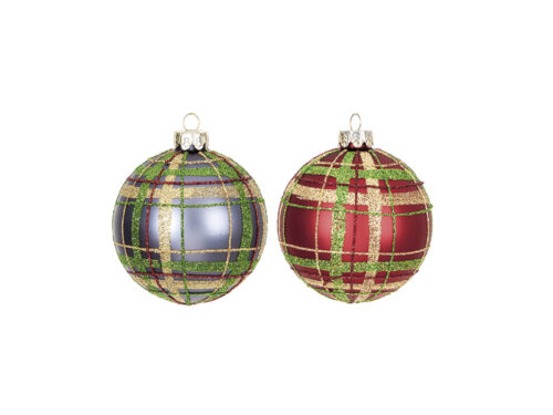 DECORAZIONE SFERA VETRO TARTAN – BRUCO