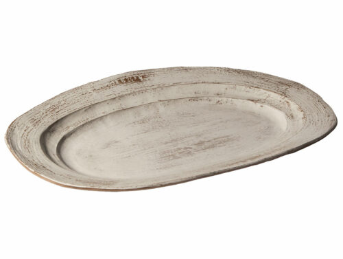 VASSOIO OVALE 42X29CM “GALESTRO VINTAGE” GHIACCIO – Virginia Casa