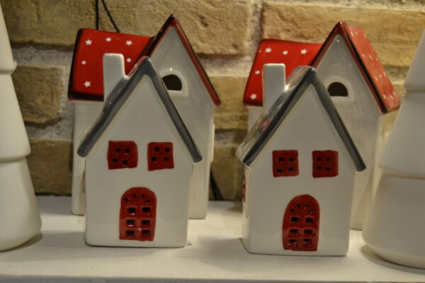 CASETTA CERAMICA C/LED GRIGIO/ROSSO - BRUCO - immagine 3