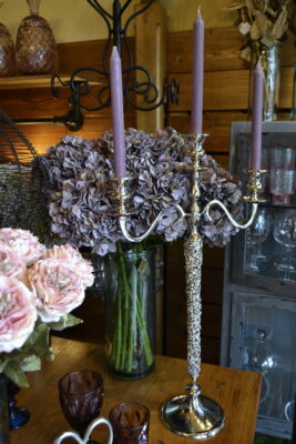 Candelabro 3 Braccia Alluminio/Metallo Argento - Jolipa - immagine 4