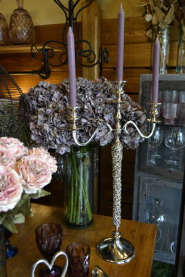 Candelabro 3 Braccia Alluminio/Metallo Argento - Jolipa - immagine 3