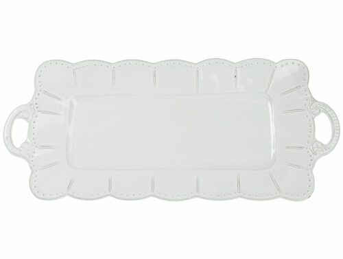 VASSOIO 2 MANICI 49X22CM “ITALICA” BIANCO – Virginia Casa