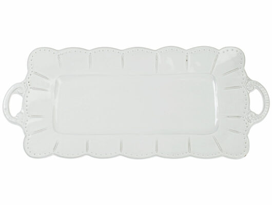 VASSOIO 2 MANICI 49X22CM "ITALICA" BIANCO - Virginia Casa