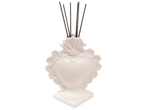 CUORE H19CM “EXVOTO” P.TA PROFUMO 0,200ML BIANCO – Virginia Casa