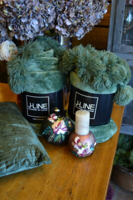 Plaid Pompon Poliestere Verde Scuro - Jolipa - immagine 6