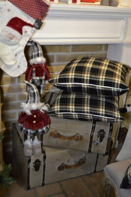 Cuscino Quadretti Quadrato Tessuto Nero/Bianco/Beige - Jolipa - immagine 5