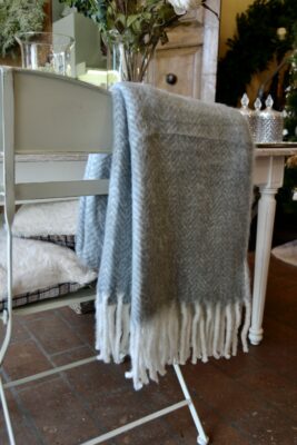 Plaid Alpha Acrilico/Lana Grigio/Bianco - immagine 4