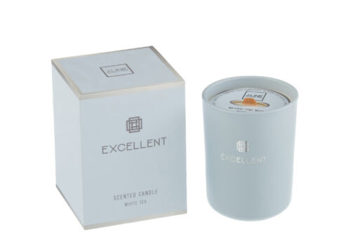 Candela profumata Excellent in vetro blu – Jolipa