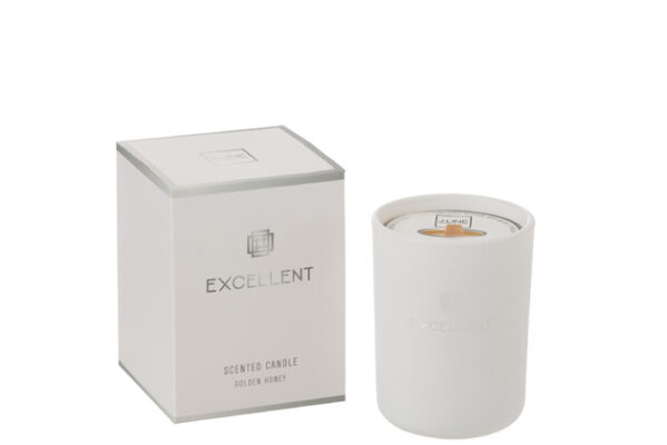 Candela profumata Excellent in vetro bianco - Jolipa