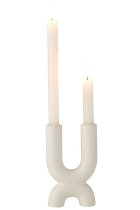 Candeliere Renaissance U Ceramica Bianco – Jolipa