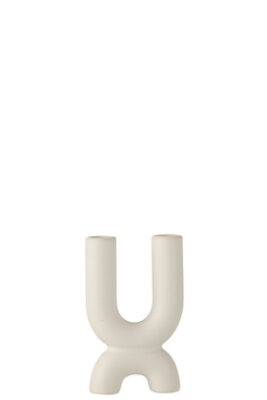 Candeliere Renaissance U Ceramica Bianco - Jolipa - immagine 2