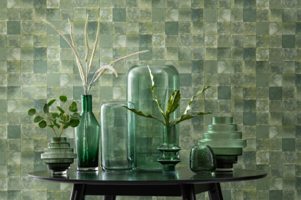 Vaso Rotondo Livelli Vetro Verde Small - Jolipa - immagine 2