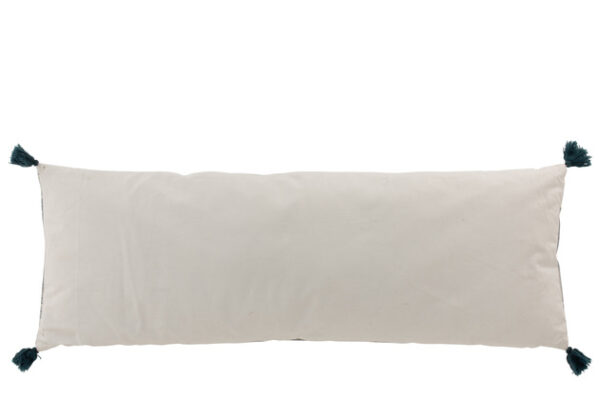 Cuscino Rettangolare Azteco Cotone Blu/Bianco - Jolipa - immagine 3