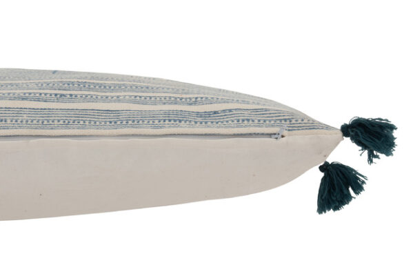 Cuscino Rettangolare Azteco Cotone Blu/Bianco - Jolipa - immagine 2