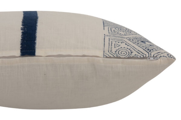 Cuscino Riga Azteco Cotone Blu/Bianco - Jolipa - immagine 3
