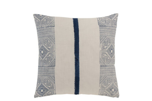 Cuscino Riga Azteco Cotone Blu/Bianco – Jolipa