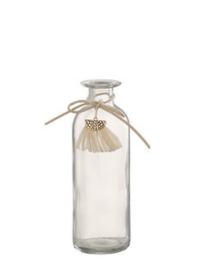 Vaso Bottiglia Vetro Trasparente Medium – Jolipa