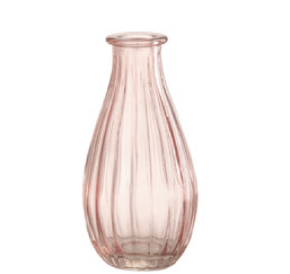 Vaso Bottiglia Vetro Rosa - Jolipa