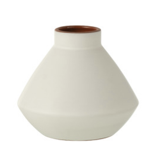 Vaso Design Terracotta Bianco/Arancione – Jolipa