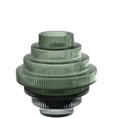 Vaso Rotondo Livelli Vetro Verde Small - Jolipa