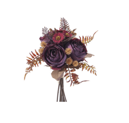Bundle rose felce e margherite bordeaux - BRUCO