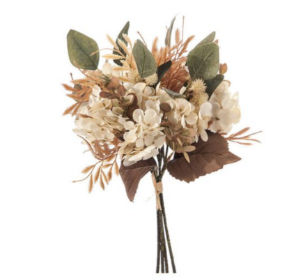 BUNDLE ORTENSIE E EUCALIPTO CM37 CREMA - BRUCO