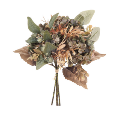 BUNDLE ORTENSIE E EUCALIPTUS CM37 VERDE - BRUCO