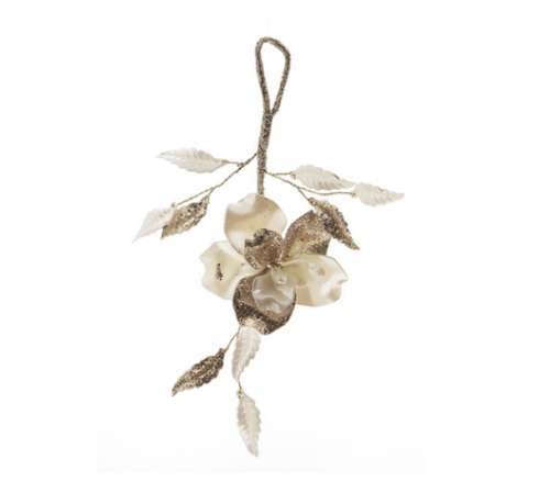 PENDENTE PERLE E FIORI CREMA/ORO – BRUCO