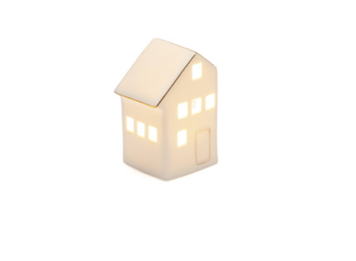 CASETTA CERAMICA SMALL CON LED BIANCO  – BRUCO