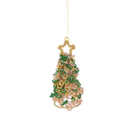 DECORAZIONE ALBERO CON PERLINE - BRUCO