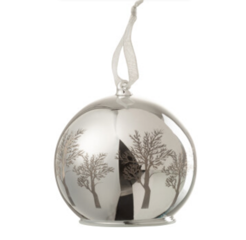 Pallina Naturale Led Alberi Vetro Angelo