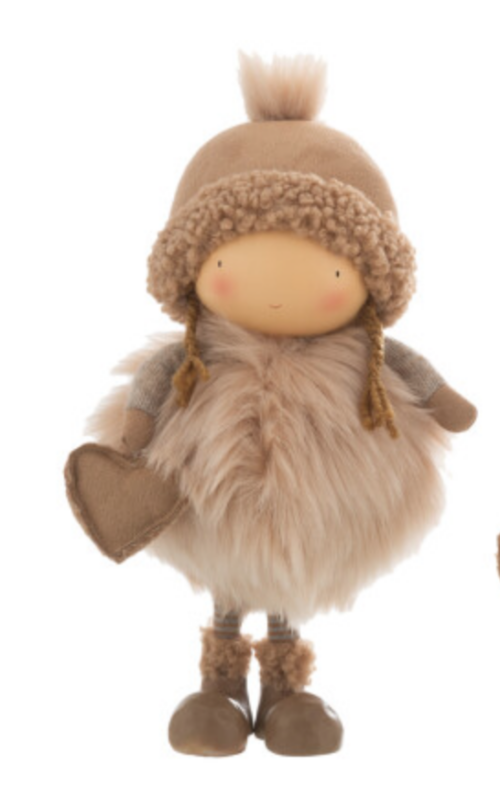 Ragazza Cuore Resina Beige Large