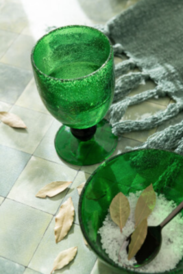 Bicchiere Da Vino Lisboa Vetro Verde - immagine 2