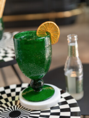 Bicchiere Da Vino Lisboa Vetro Verde - immagine 3