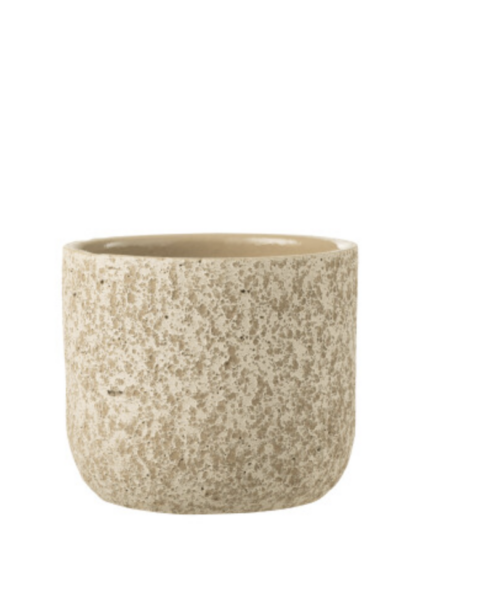 Portavasi Rugoso Ceramica Beige Small – Jolipa